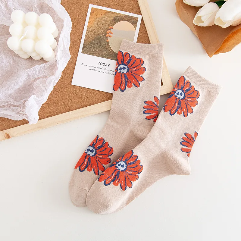 Cartoon Women Socks Flowers Cotton Sock Lovely Ladies Colorful Unisex High Casual Soft Sox Girls Spring Autumn Trendy Skarpetki 
Cartoon Women Socks Flowers Cotton Sock Lovely Ladies Colorful Unisex High Casual Soft Sox Girls Spring Autumn Trendy Skarpetki