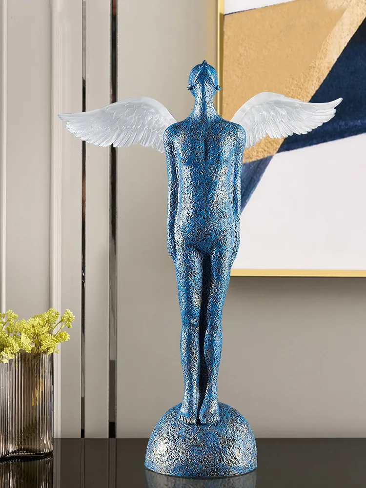 Modern Angel Figures Statue Ornament Fashion Resin Blue Invisible Wings Sculpture Desktop Home Decoration Accessories Craft Gift
Modern Angel Figures Statue Ornament Fashion Resin Blue Invisible Wings Sculpture Desktop Home Decoration Accessories Craft Gift