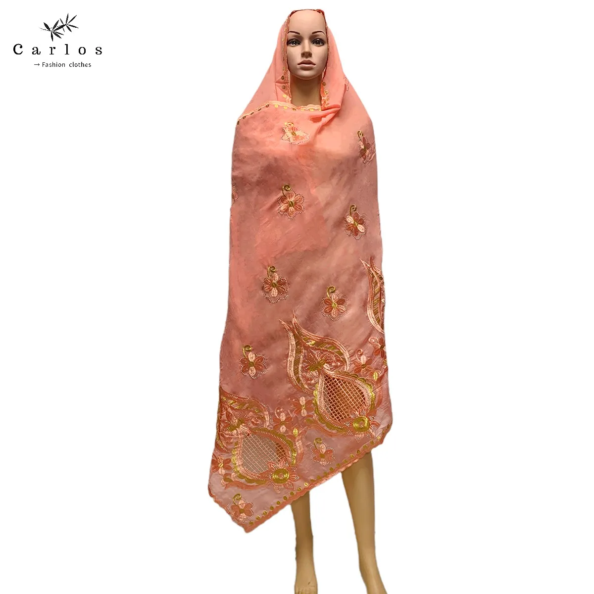 Лидер продаж 2021 100% хлопок искусственный Африканский женский хиджаб шарф с