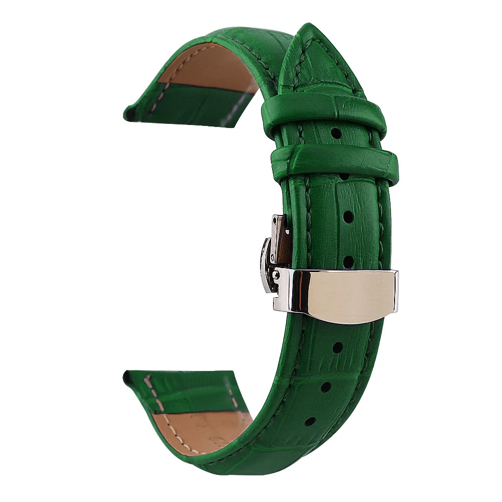 Ремешок для часов из натуральной кожи аксессуары женских Зеленый Красный