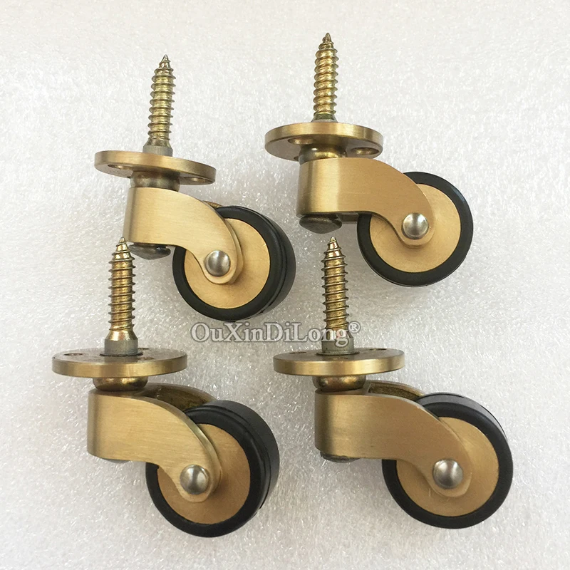 Brand New 4PCS Brass Universal Furniture Casters Table Chair Sofa Piano Rubber Silent Wheels Furniture Rollers
Brand New 4PCS Brass Universal Furniture Casters Table Chair Sofa Piano Rubber Silent Wheels Furniture Rollers