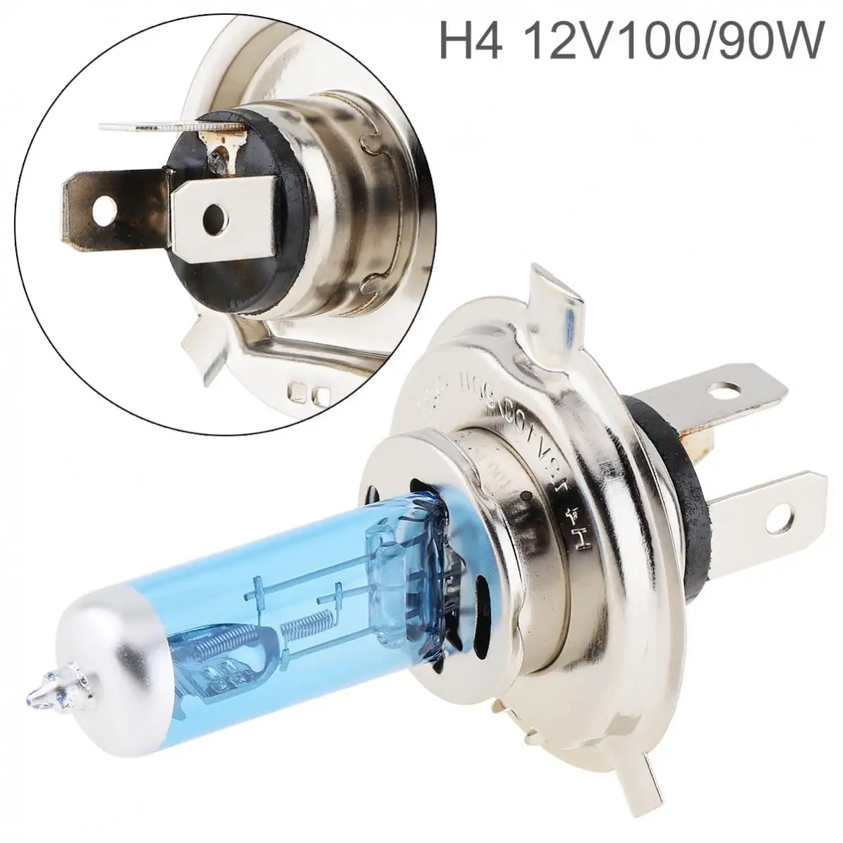 12V H4 100 / 90W 5000K белый светильник супер яркая Автомобильная ксеноновая галогенная