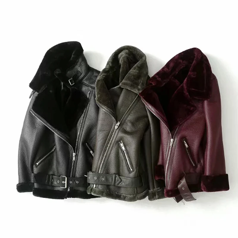 Fur Locomotive Retro with Belt Riding Winter New Women Jacket Long-sleeved Lapel Padded Warm Black Zip Chic Female Coat Tops 205
Fur Locomotive Retro with Belt Riding Winter New Women Jacket Long-sleeved Lapel Padded Warm Black Zip Chic Female Coat Tops 205