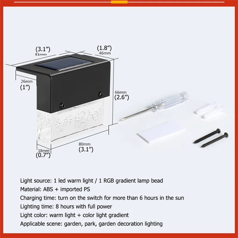 BROTHER LED Solar WallOutdoorLights Waterproof Sconce Home Decorative For Courtyard Garden Landscape Staircase
BROTHER LED Solar WallOutdoorLights Waterproof Sconce Home Decorative For Courtyard Garden Landscape Staircase
