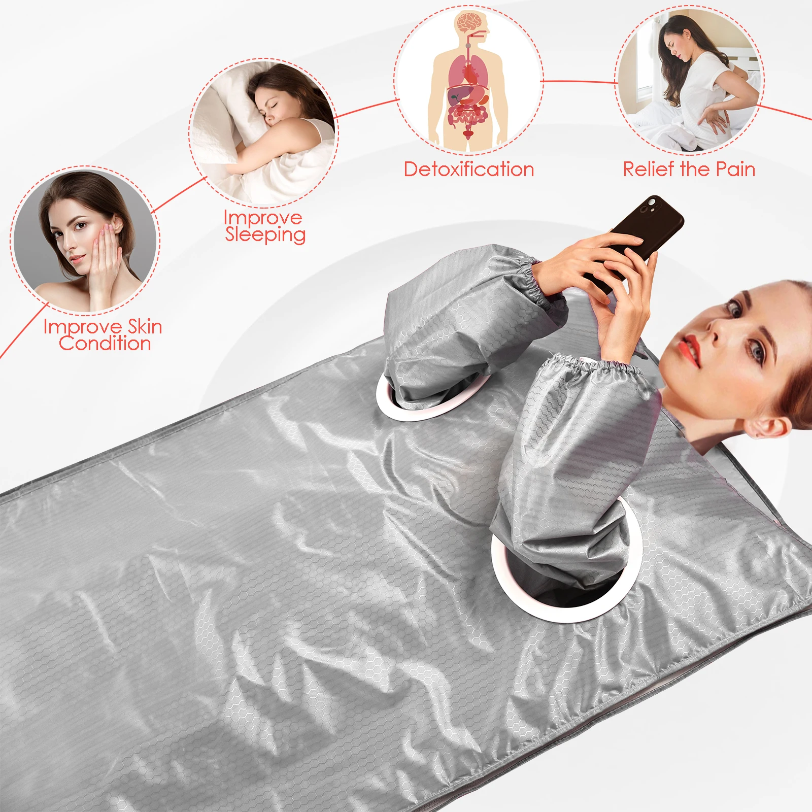 Sauna Blanket Stretchable Hand Sleeve Design Digital Thermal Electric Blankets For Body Shaper Sliming Beauty US EU Warehouse
Sauna Blanket Stretchable Hand Sleeve Design Digital Thermal Electric Blankets For Body Shaper Sliming Beauty US EU Warehouse