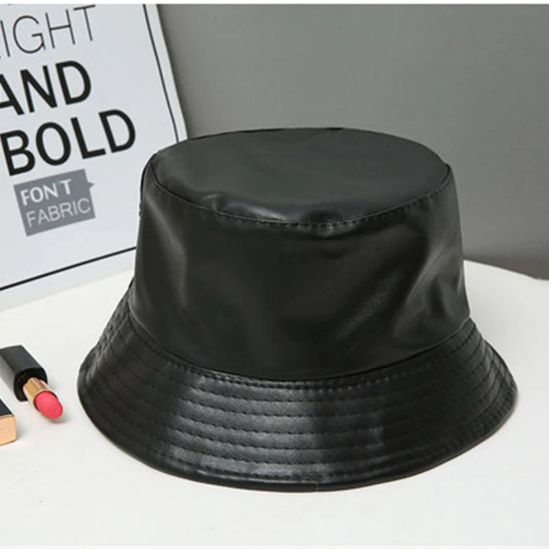 New Fashion Winter Hat Foldable Bucket Hat Women Faux Leather Solid Color Spring Sun Protection Hats For Women Fisherman Cap
New Fashion Winter Hat Foldable Bucket Hat Women Faux Leather Solid Color Spring Sun Protection Hats For Women Fisherman Cap