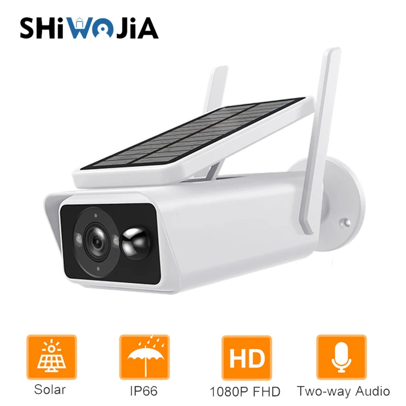 SHIWOJIA Solar Camera Battery CCTV Wifi 1080p Outdoor IP66 Wireless ICSEE Security Monitor
SHIWOJIA Solar Camera Battery CCTV Wifi 1080p Outdoor IP66 Wireless ICSEE Security Monitor