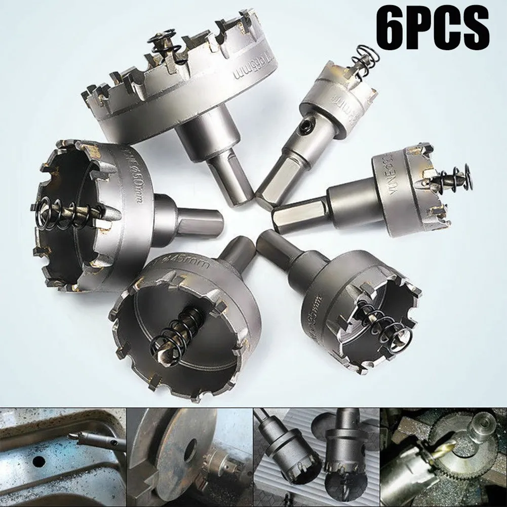6Pcs/Set 22 30 35 45 50 65MM Carbide Tip TCT Core Drill Bit Metal Cutter Core Hole Saw Metalworking Tool Stainless Steel Alloy
6Pcs/Set 22 30 35 45 50 65MM Carbide Tip TCT Core Drill Bit Metal Cutter Core Hole Saw Metalworking Tool Stainless Steel Alloy