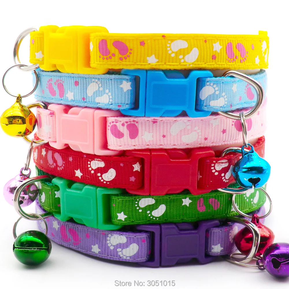 Wholesale 100 Pcs Cute Footprint Dog Collar Necklace Buckle Adjuatable Cat Dogs Collars Puppy Collar With Bell Pet Supplies
Wholesale 100 Pcs Cute Footprint Dog Collar Necklace Buckle Adjuatable Cat Dogs Collars Puppy Collar With Bell Pet Supplies
