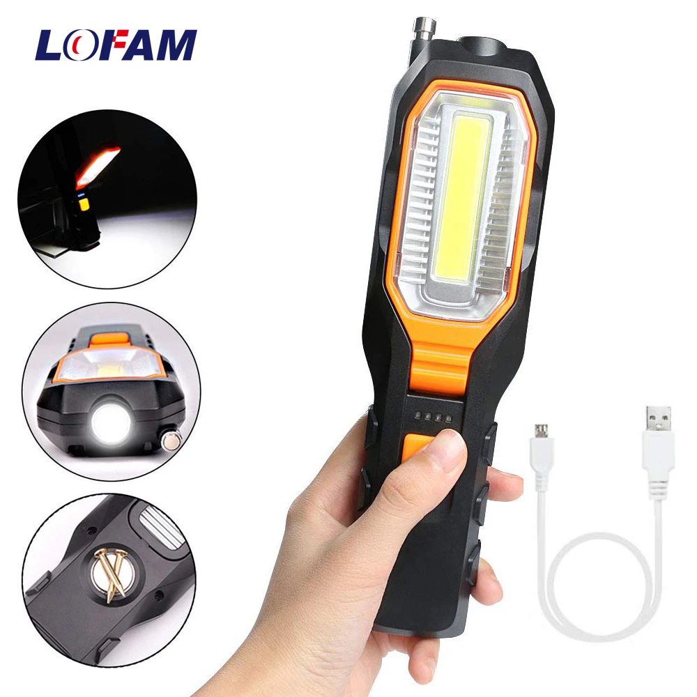 LOFAM LED COB Worklight USB Rechargeable Working Flexible Magnetic Inspection Lamp Flashlight Repair Light
LOFAM LED COB Worklight USB Rechargeable Working Flexible Magnetic Inspection Lamp Flashlight Repair Light