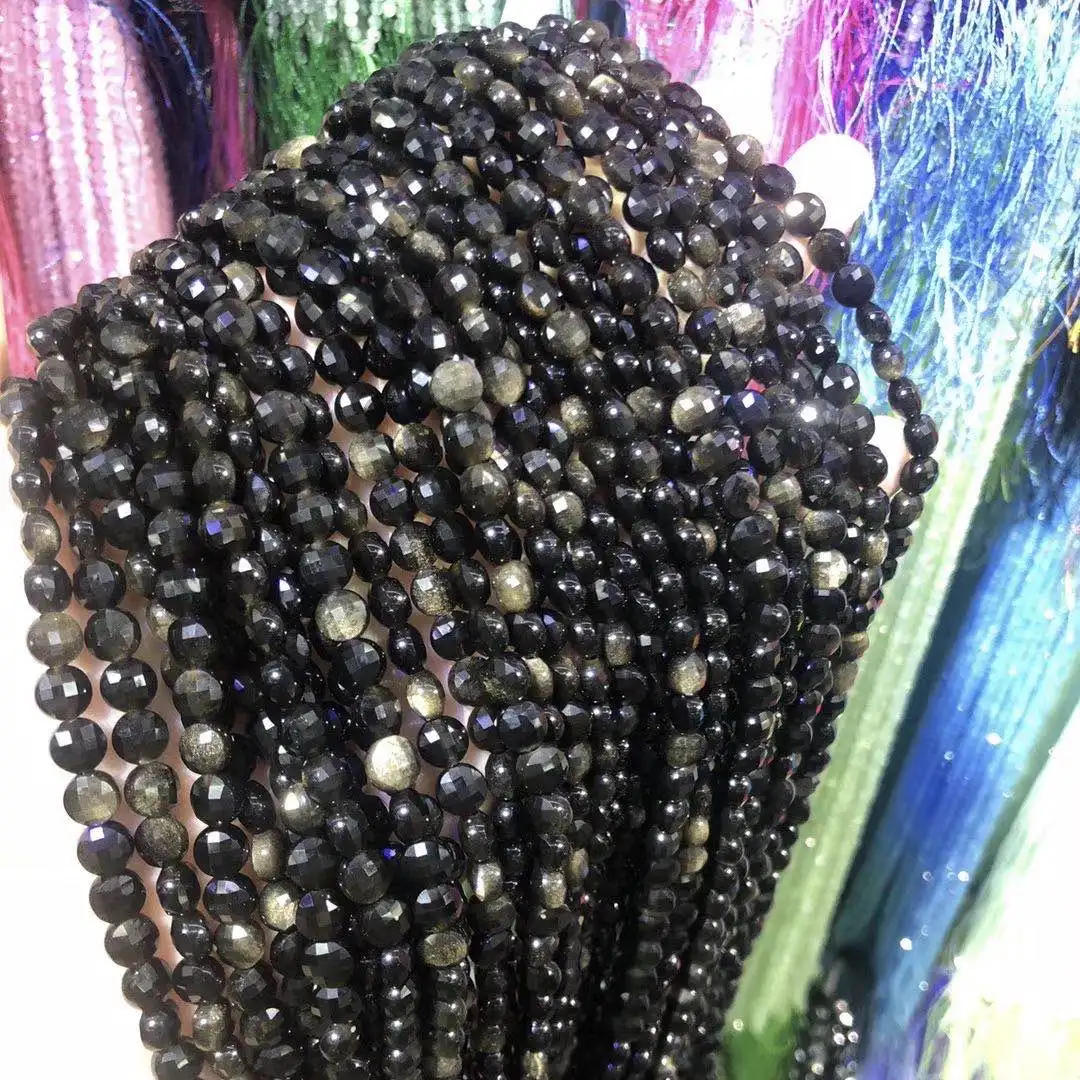 Oblate Cut Natural Stone Beads Obsidians Loose Stone Bead For Bracelet Necklace Jewelry Making DIY Size 6mm
Oblate Cut Natural Stone Beads Obsidians Loose Stone Bead For Bracelet Necklace Jewelry Making DIY Size 6mm