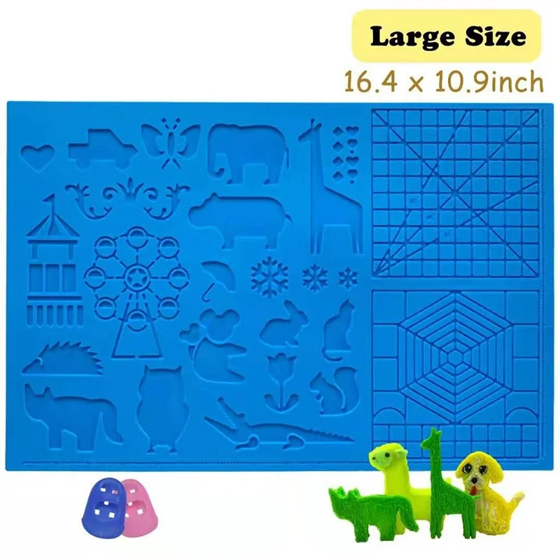 3D Printing Pen Silicone Design Mat with Basic and Animal Patterns,Upgraded Silicone Mat with 2 Finger Protectors
3D Printing Pen Silicone Design Mat with Basic and Animal Patterns,Upgraded Silicone Mat with 2 Finger Protectors