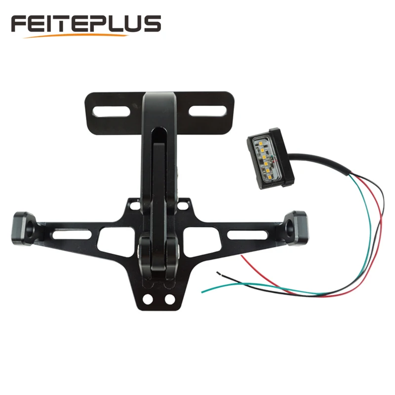 Universal CNC Aluminum Alloy Motorcycle License Plate Holder With LED Light Tail Light Bracket Rack Black
Universal CNC Aluminum Alloy Motorcycle License Plate Holder With LED Light Tail Light Bracket Rack Black
