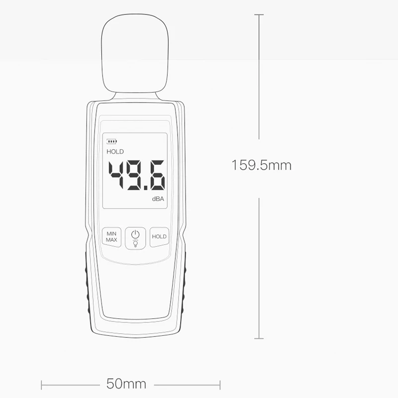 Xiaomi Youpin Duka Decibel Meter High-precision FB1 Noise Detector Backlit Display Volume Detection White 
Xiaomi Youpin Duka Decibel Meter High-precision FB1 Noise Detector Backlit Display Volume Detection White