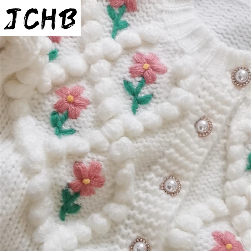 JCHB Autumn Winter Thicken Knitted Cardigan Women High Quality Floral Embroidery Sweater Cardigan Female Japanese Sweet Knitwear
JCHB Autumn Winter Thicken Knitted Cardigan Women High Quality Floral Embroidery Sweater Cardigan Female Japanese Sweet Knitwear