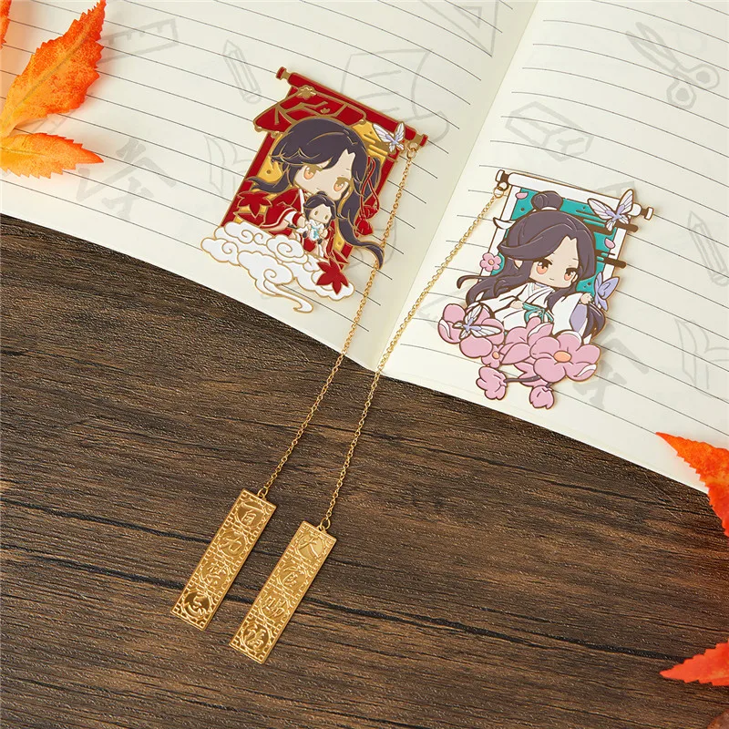

Anime Heaven Officials Blessing Merch Enamel Bookmark Souvenir Pendant Tian Guan Ci Fu Xie Lian Hua Cheng Accessories Gift