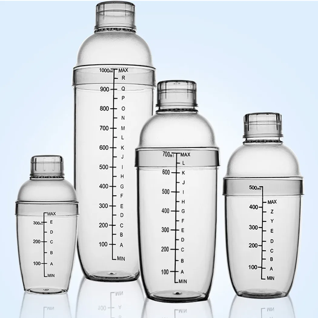350/500/700/1000ml Cocktail Shaker Mixer With Scale Transparent Bar Bartender Tool For Milk Tea Bar Fruit Juice Snow Grams Cup
350/500/700/1000ml Cocktail Shaker Mixer With Scale Transparent Bar Bartender Tool For Milk Tea Bar Fruit Juice Snow Grams Cup