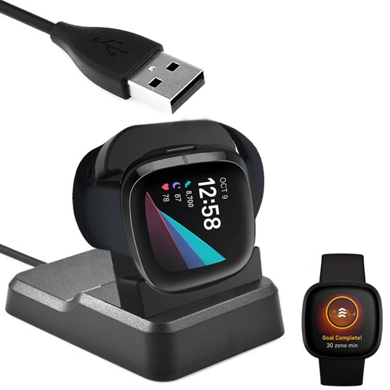Desktop Dock Station Charger Adapter Base Holder USB Charging Cable Cord Stand for Fitbit Sense/ Versa 3 Watch Versa3 Smartwatch
Desktop Dock Station Charger Adapter Base Holder USB Charging Cable Cord Stand for Fitbit Sense/ Versa 3 Watch Versa3 Smartwatch