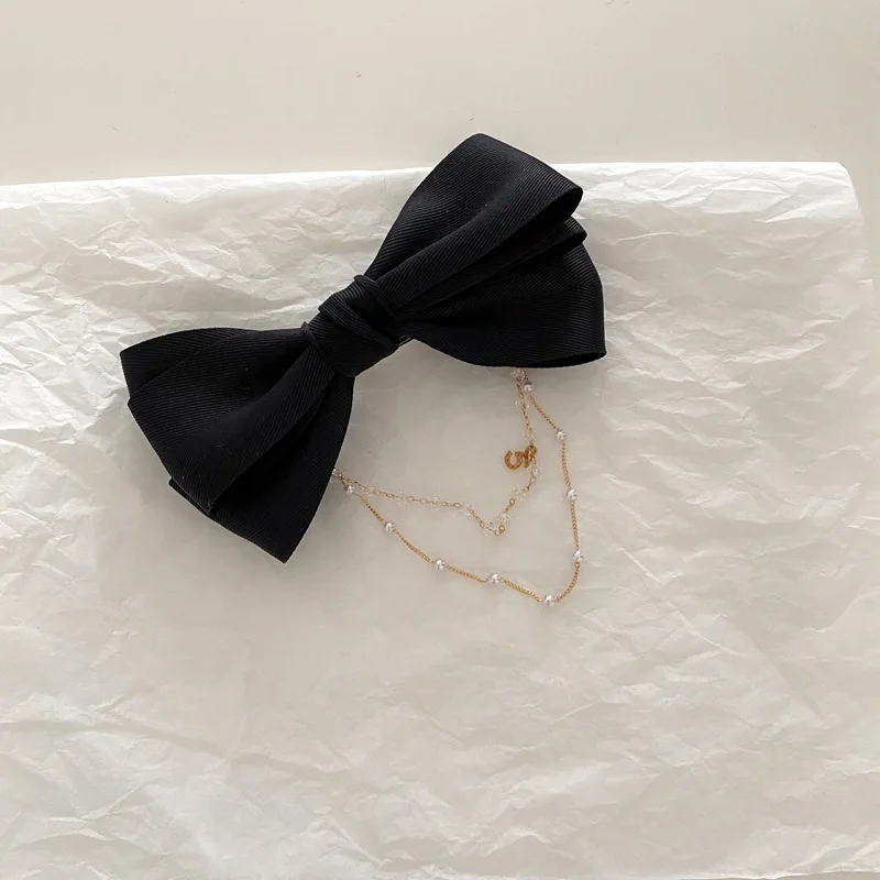 Pearl Chain Bow Hairpin Girl Small Fragrance Temperament Wild Hairpin Top Clip Back Head Clip Korean Hair Accessories Women
Pearl Chain Bow Hairpin Girl Small Fragrance Temperament Wild Hairpin Top Clip Back Head Clip Korean Hair Accessories Women