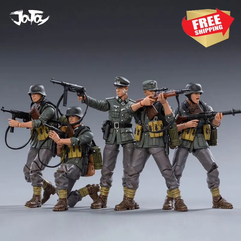 

Экшн-фигурка JOYTOY 1/18, солдаты времен Второй мировой войны, немецкая горная дивизия, 5 шт./компл., военная модель, с Рождеством