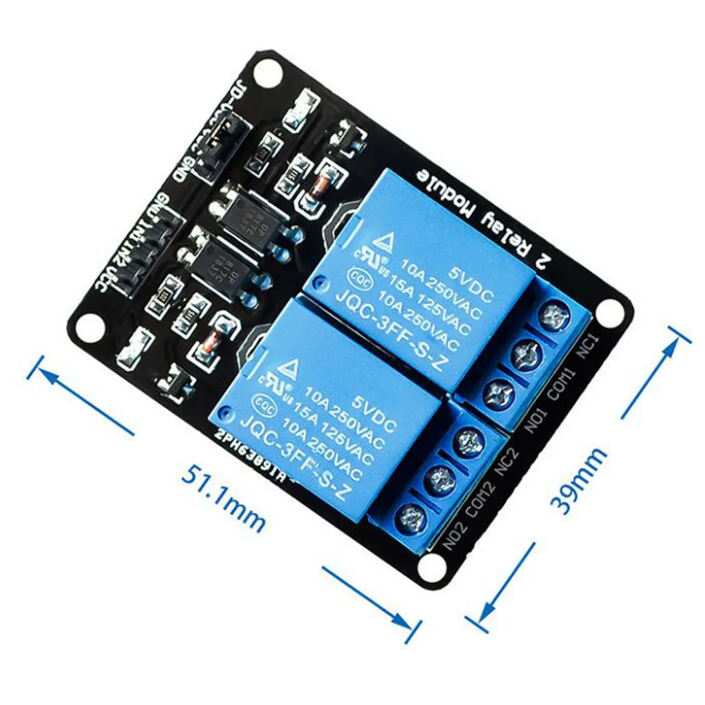 With Optocoupler Protection 2-way Relay Module, Relay Expansion Board with Good Interference Resistance
With Optocoupler Protection 2-way Relay Module, Relay Expansion Board with Good Interference Resistance