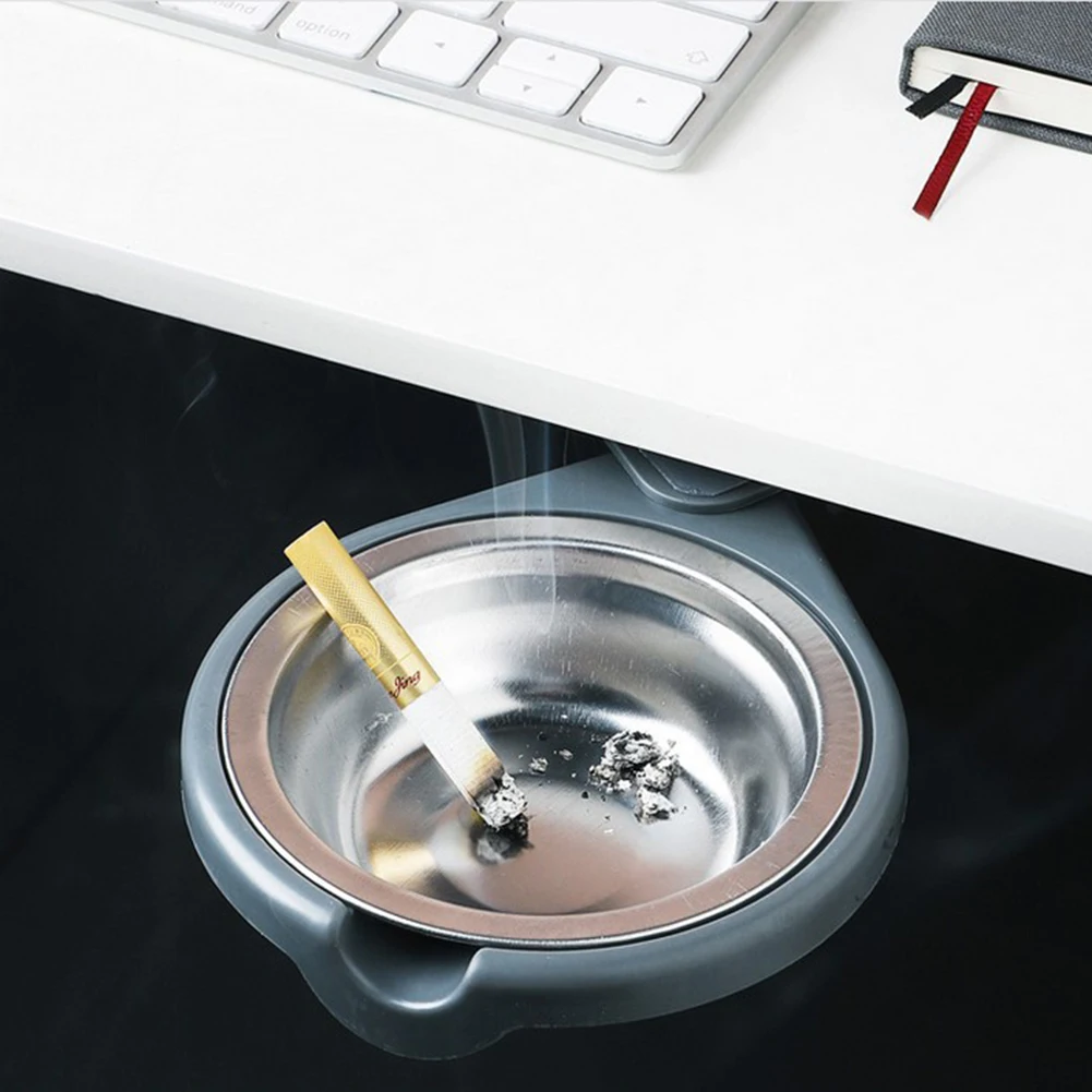 Hidden Ashtray With Lid Stainless Steel Under The Table Cigarettes Holder Storage Rack Home Kitchen Bathroom Desk Accessories
Hidden Ashtray With Lid Stainless Steel Under The Table Cigarettes Holder Storage Rack Home Kitchen Bathroom Desk Accessories