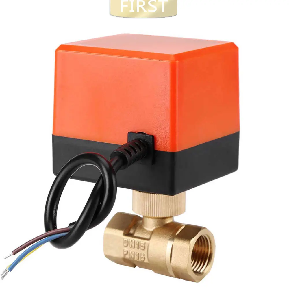 DN15 / DN20 / DN25 motorized electric 2-way brass ball valve DN20 AC 220V 2 way 3 wire -with actuator cable for gas water oil
DN15 / DN20 / DN25 motorized electric 2-way brass ball valve DN20 AC 220V 2 way 3 wire -with actuator cable for gas water oil