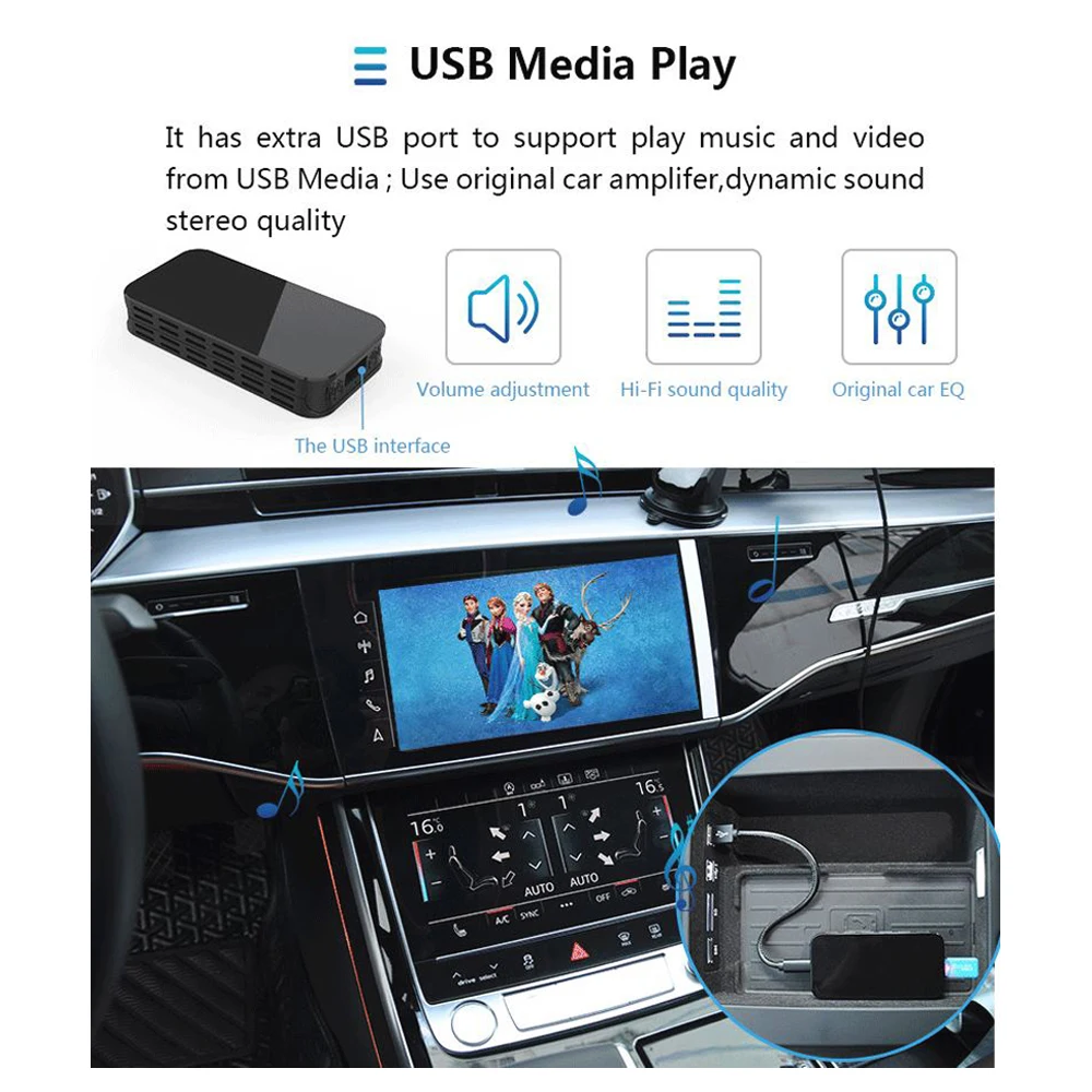 Wireless Mirror Link Apple CarPlay ,Support 5G Multimedia Player .Plug and Play, Auto TV Box For Audi VW Ford Hyundai Toyota
Wireless Mirror Link Apple CarPlay ,Support 5G Multimedia Player .Plug and Play, Auto TV Box For Audi VW Ford Hyundai Toyota