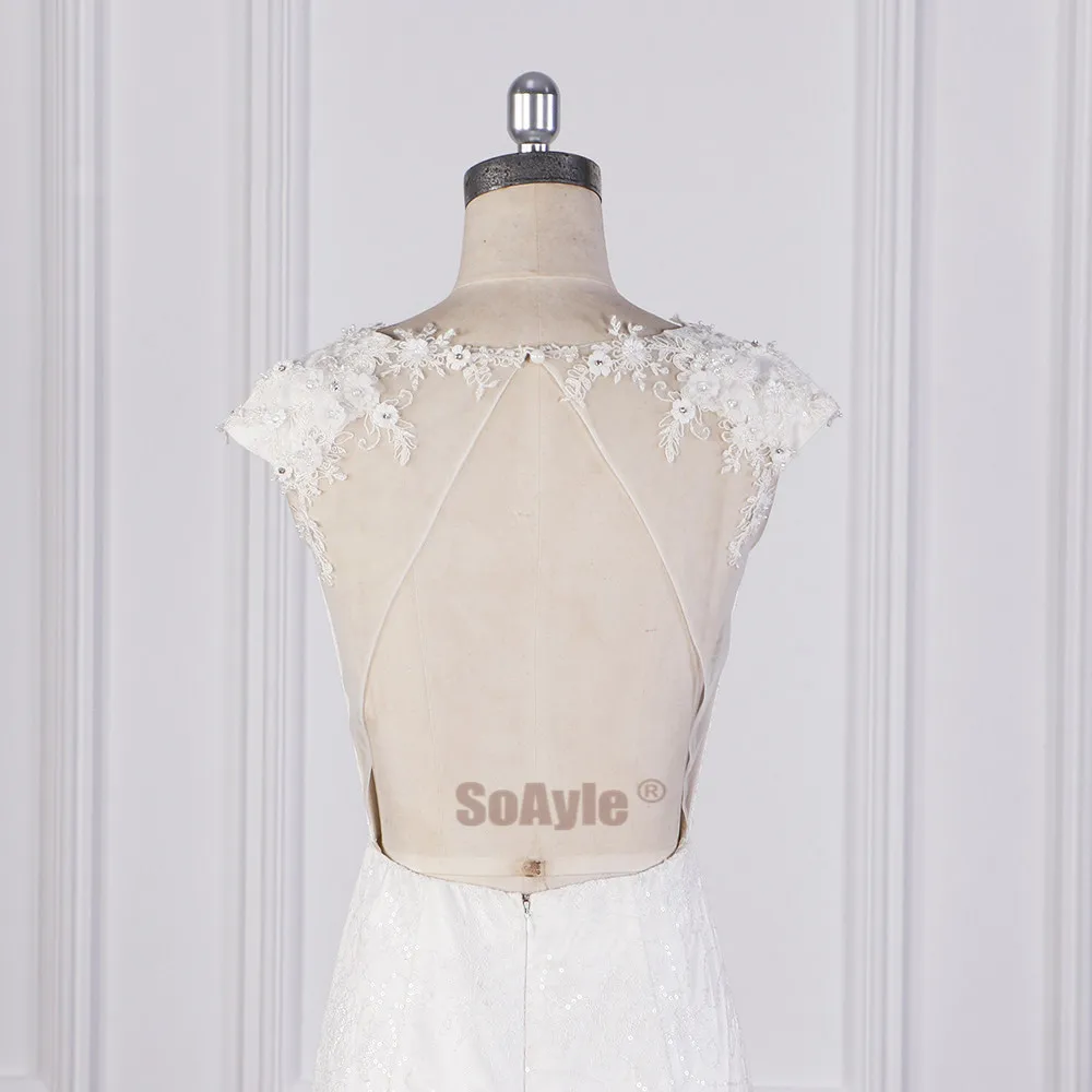 SoAyle Lace Sequins Evening Dress Sheer Neck Sleeveless Appliques Beaded Plus Size Women Evening Party Dress Vestidos de Fiesta
SoAyle Lace Sequins Evening Dress Sheer Neck Sleeveless Appliques Beaded Plus Size Women Evening Party Dress Vestidos de Fiesta