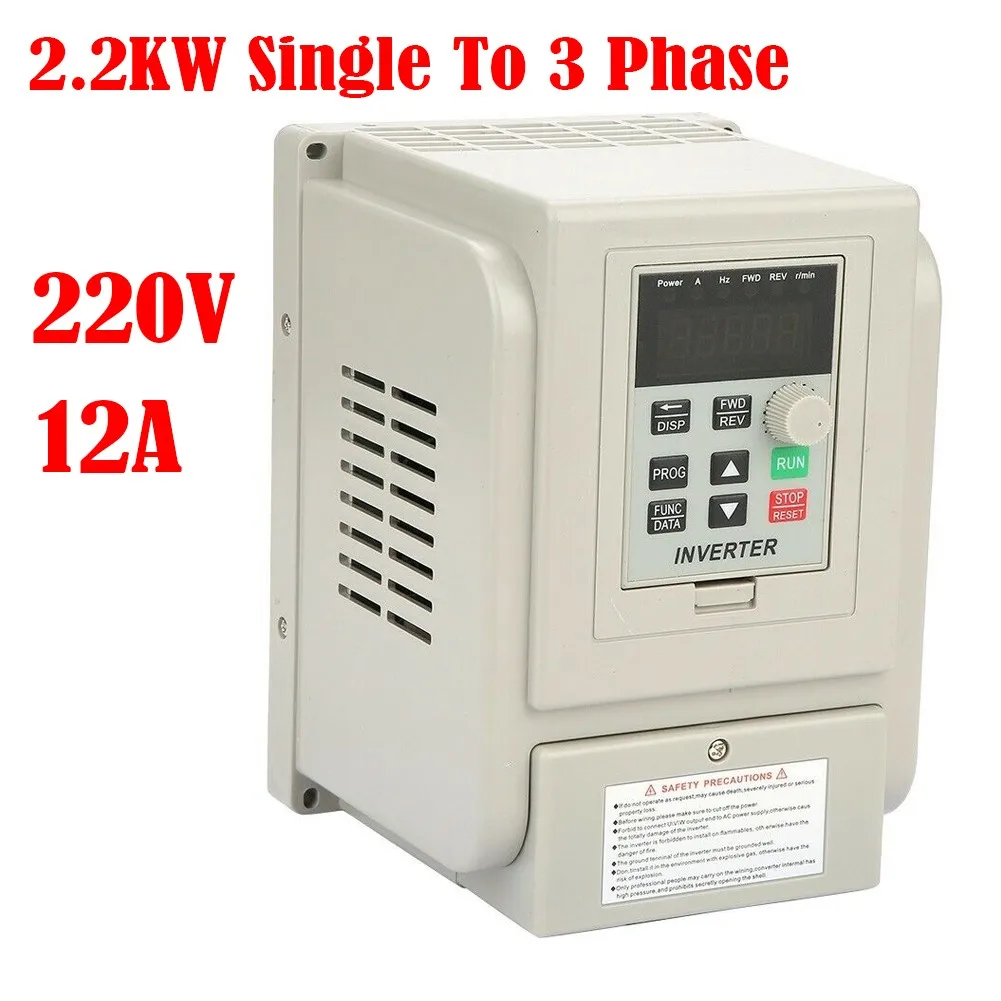 2.2KW Single To 3 Phase VFD Variable Frequency Drive Inverter Speed Converter Induction Motor For CNC Milling Machine
2.2KW Single To 3 Phase VFD Variable Frequency Drive Inverter Speed Converter Induction Motor For CNC Milling Machine