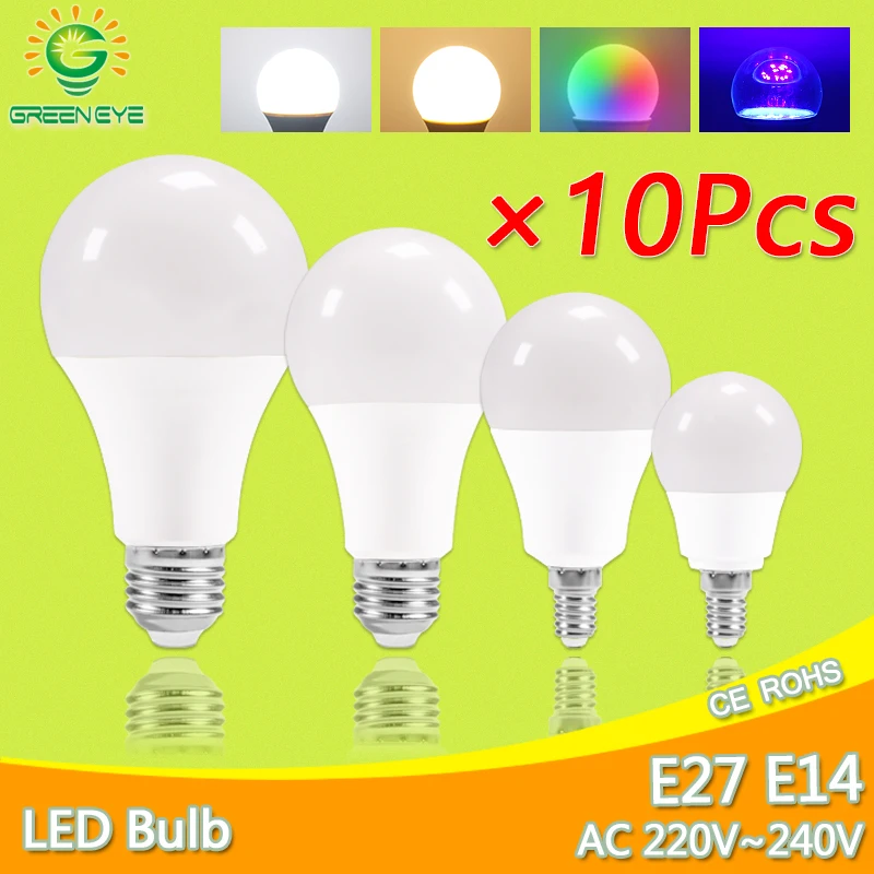 10pcs LED E27 Light E14 Bulb 3W 6W 9W 12W 15W 20W Composite Aluminum LED Lamp E14 AC 220V 240V Lampada Ampoule Spotlight
10pcs LED E27 Light E14 Bulb 3W 6W 9W 12W 15W 20W Composite Aluminum LED Lamp E14 AC 220V 240V Lampada Ampoule Spotlight