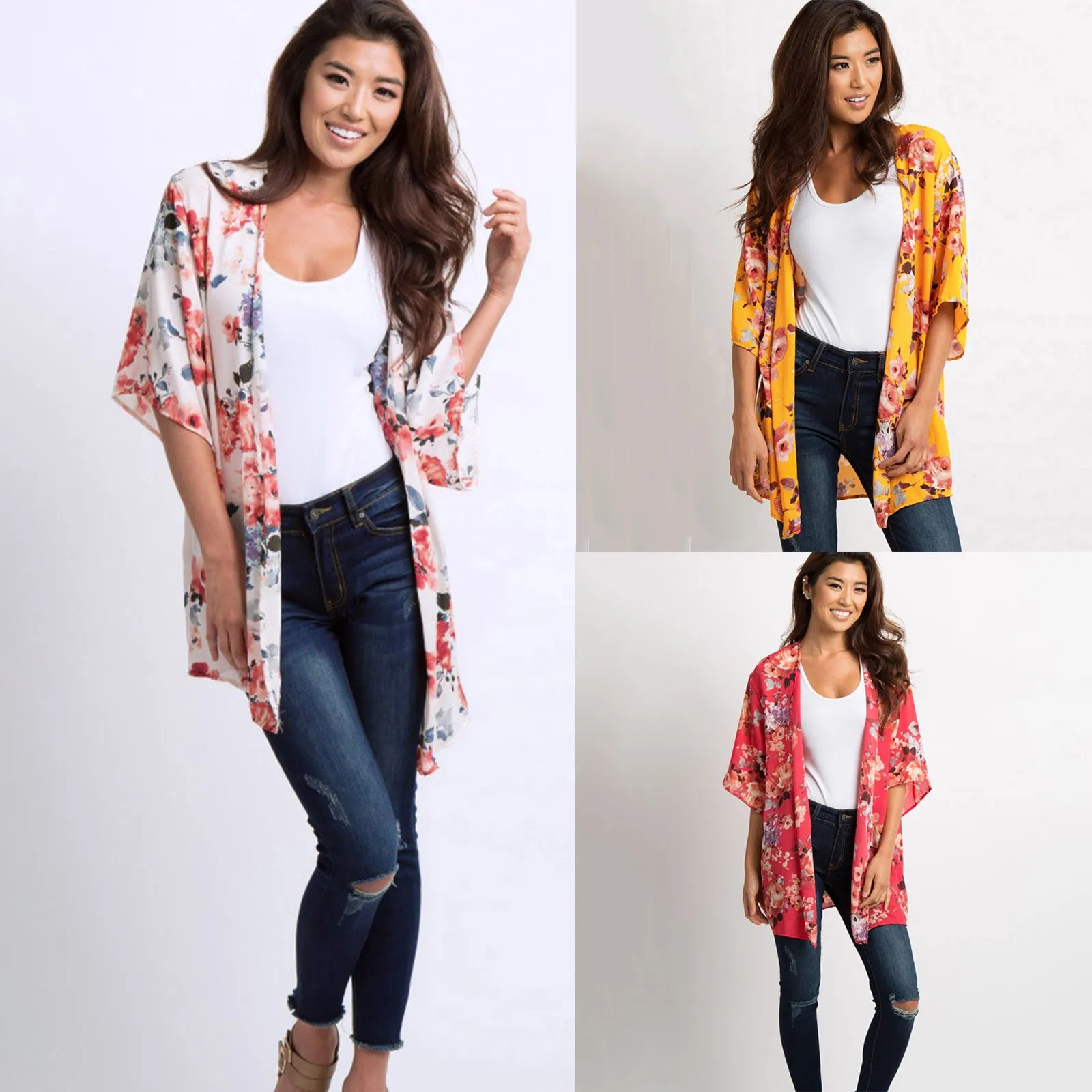 Women Floral Kimono Cardigans Shirts Fashion Female Loose Shawl Beach Bohemian Print Casual Blouse Oversize Chiffon Tops Blusa
Women Floral Kimono Cardigans Shirts Fashion Female Loose Shawl Beach Bohemian Print Casual Blouse Oversize Chiffon Tops Blusa