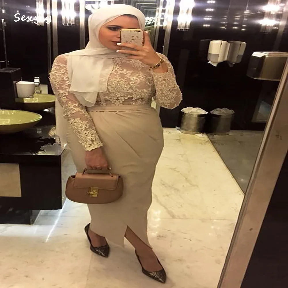 Vintage Chamapgne Arabic Evening Dresses 2022 Dubai Mermaid Midi Short Prom Dress Lace Long Sleeve Dinner Party Women Vestidos
Vintage Chamapgne Arabic Evening Dresses 2022 Dubai Mermaid Midi Short Prom Dress Lace Long Sleeve Dinner Party Women Vestidos