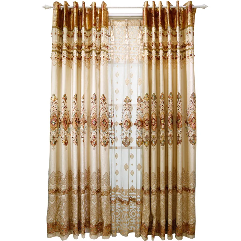 European Luxury Embroidered Gilded Cotton Linen Modern Minimalist Shading Curtains for Living Dining Room Bedroom.
European Luxury Embroidered Gilded Cotton Linen Modern Minimalist Shading Curtains for Living Dining Room Bedroom.