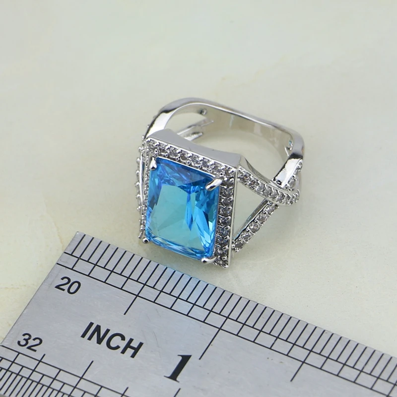 Square Unique 925 Sterling Silver Ring Sky Blue Cubic Zirconia White CZ For Women Wedding Wedding/Engagement/Party/Gifts Ring
Square Unique 925 Sterling Silver Ring Sky Blue Cubic Zirconia White CZ For Women Wedding Wedding/Engagement/Party/Gifts Ring