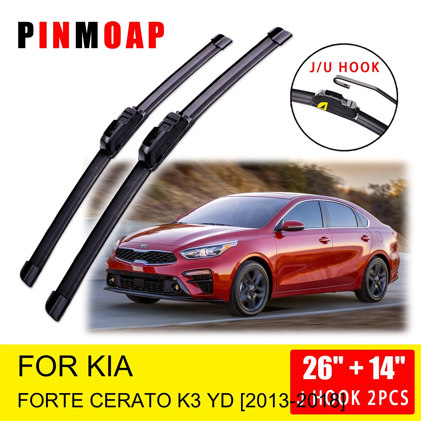 For Kia Forte Cerato K3 YD 2013 2014 2015 2016 2017 2018 Front Wiper Blades Brushes Cutter Accessories U J Hook
For Kia Forte Cerato K3 YD 2013 2014 2015 2016 2017 2018 Front Wiper Blades Brushes Cutter Accessories U J Hook