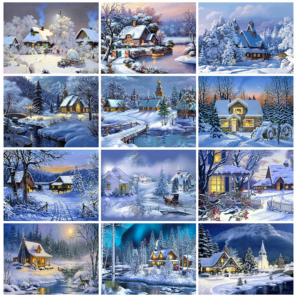 EverShine DIY Full Square Diamond Embroidery Landscape Diamond Mosaic House Painting Cross Stitch 5D Winter Decor For Home
EverShine DIY Full Square Diamond Embroidery Landscape Diamond Mosaic House Painting Cross Stitch 5D Winter Decor For Home