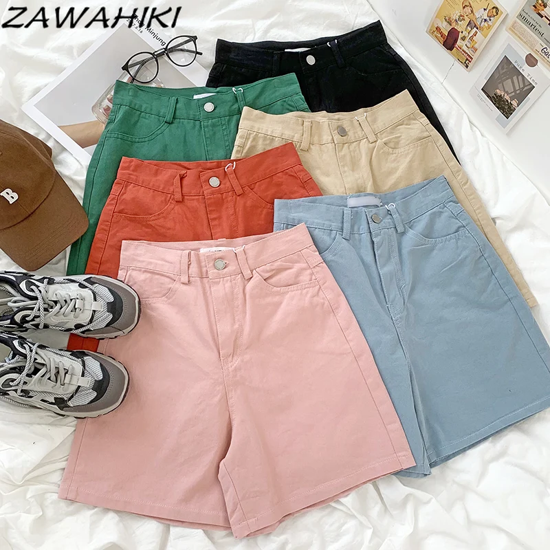 Zawхиты, корейские Простые повседневные разноцветные шорты для женщин, лето 2021, свободные однотонные брюки с высокой талией, удобные универс...
Zawхиты, корейские Простые повседневные разноцветные шорты для женщин, лето 2021, свободные однотонные брюки с высокой талией, удобные универс...