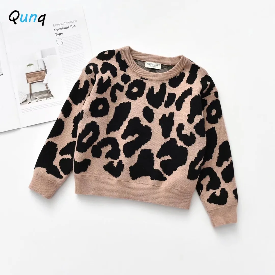 Qunq Boutique Leopard Kids Sweater 2021 New Spring Fall Toddler Girls Tops O-neck Toddler Children Pullover Shirts for Boys
Qunq Boutique Leopard Kids Sweater 2021 New Spring Fall Toddler Girls Tops O-neck Toddler Children Pullover Shirts for Boys