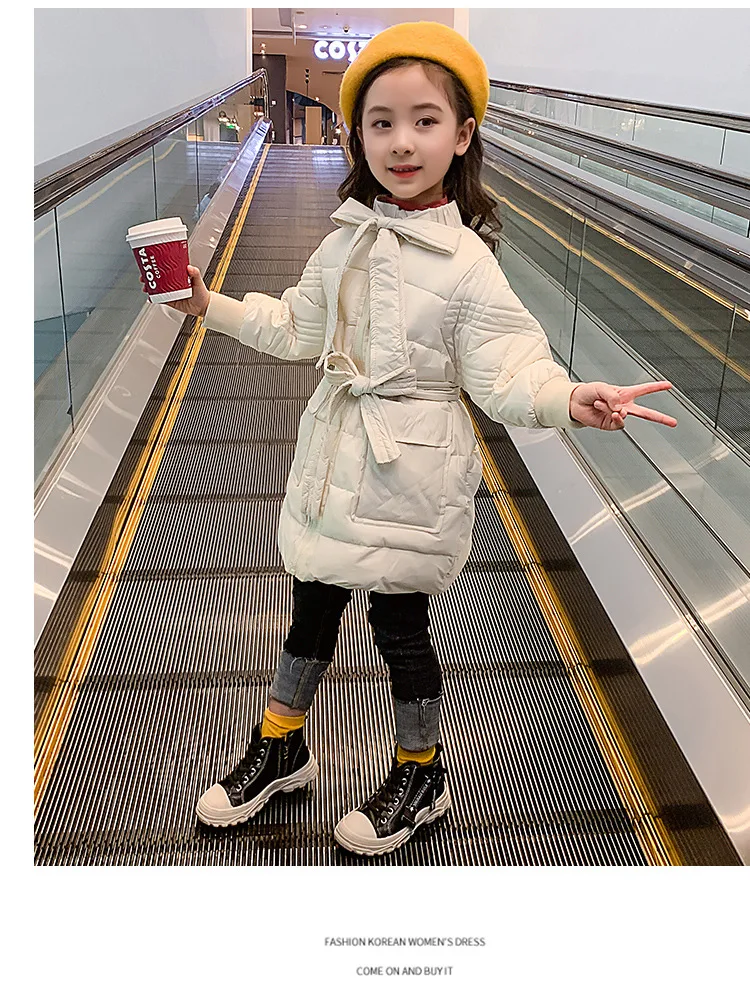 Girl solid color long cotton clothes Girl bow decorated with cold coat Girl fashion warm cotton clothes Girl jacket
Girl solid color long cotton clothes Girl bow decorated with cold coat Girl fashion warm cotton clothes Girl jacket