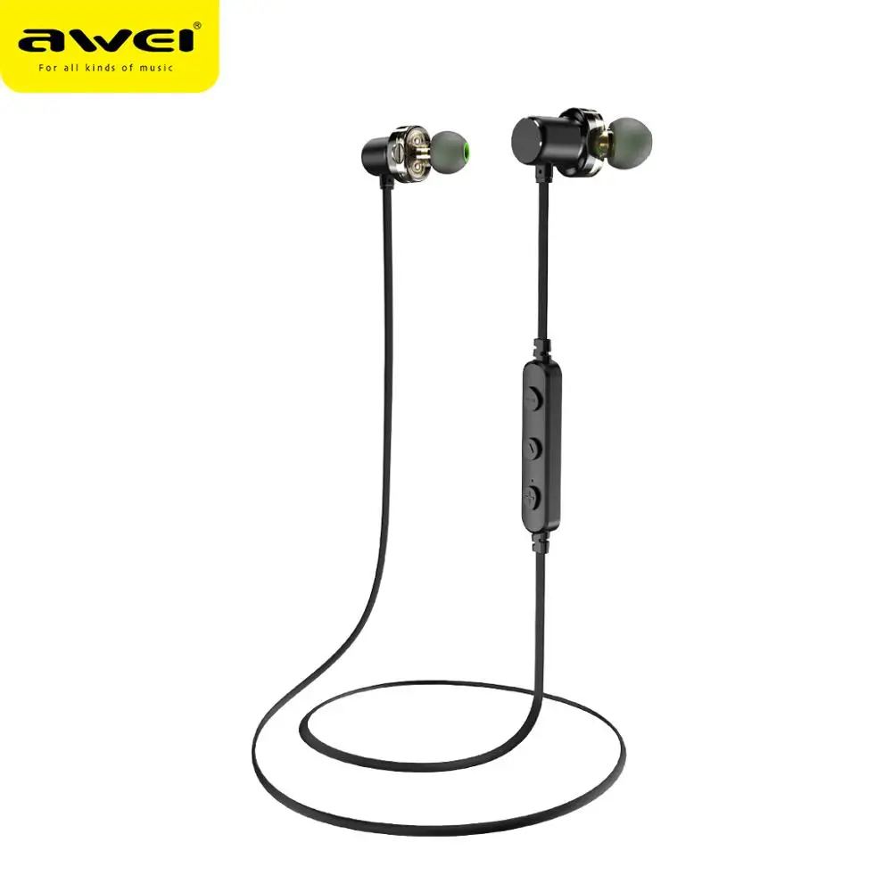 AWEI X680BL Bluetooth Earphone Sport Headphone Wireless Dual Dynamic Driver Headphones
AWEI X680BL Bluetooth Earphone Sport Headphone Wireless Dual Dynamic Driver Headphones