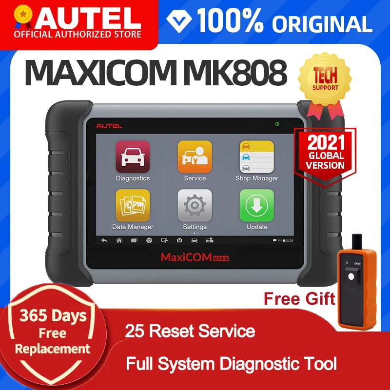 Autel MaxiCOM MK808 MX808 OBD OBDII диагностический инструмент OBD2 сканер полная система