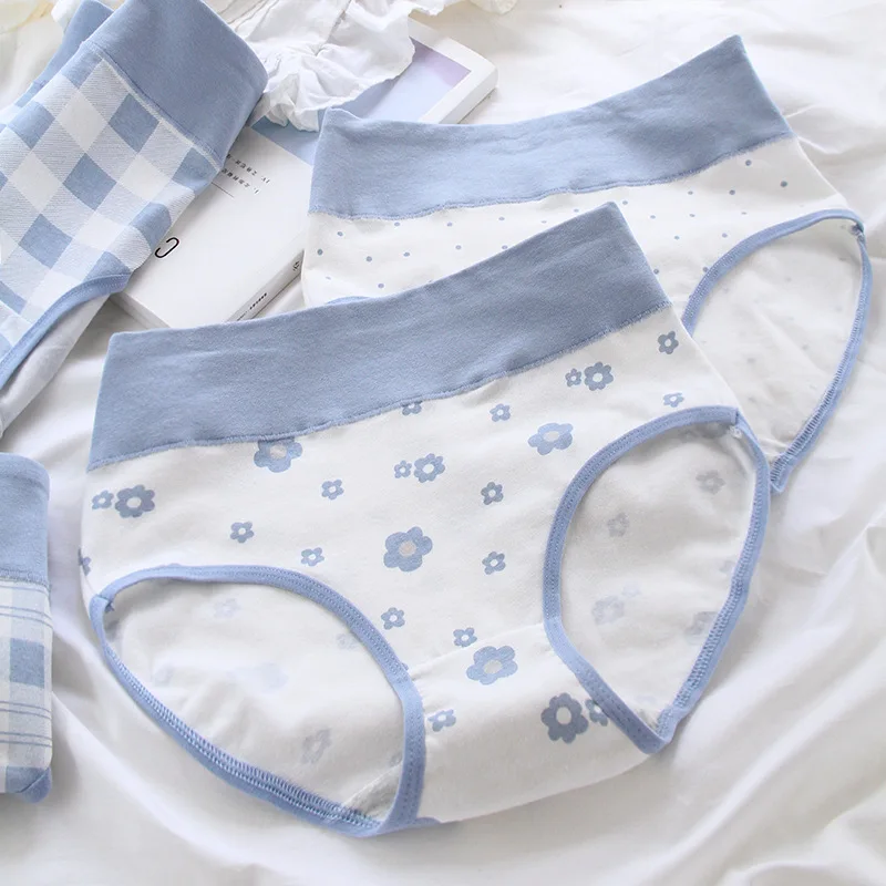 Blue Plaid Cotton Mid-Waist Sexy Women Panties Print Girl Large Size Seamless Soft Fashion Students Briefs Ladies Lingerie
Blue Plaid Cotton Mid-Waist Sexy Women Panties Print Girl Large Size Seamless Soft Fashion Students Briefs Ladies Lingerie