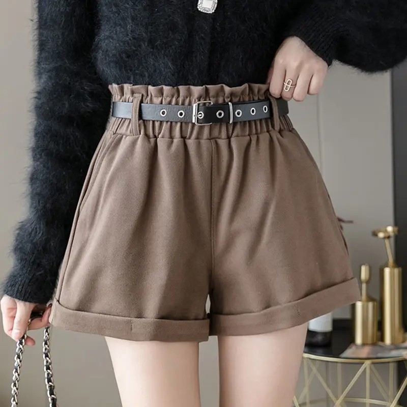 Женские эластичные шорты с высокой талией, шикарные офисные однотонные шерстяные свободные короткие брюки, женские сапоги с широкими штанинами и поясом, G299, Осень-зима 2021
Женские эластичные шорты с высокой талией, шикарные офисные однотонные шерстяные свободные короткие брюки, женские сапоги с широкими штанинами и поясом, G299, Осень-зима 2021