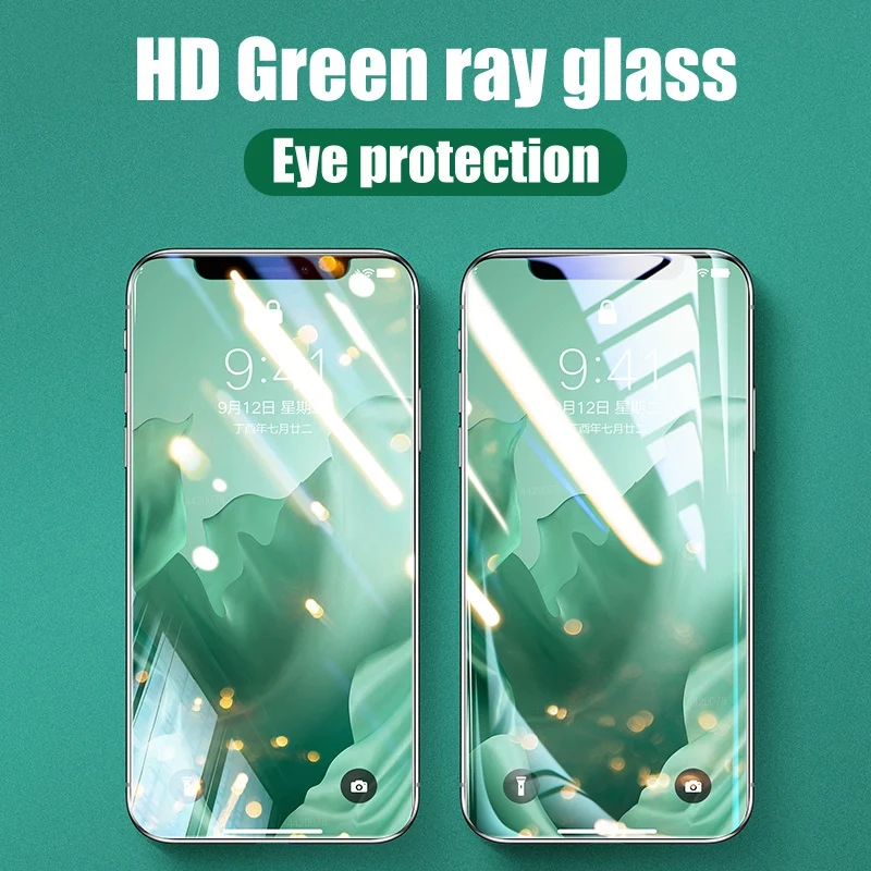 2 шт Новый HD Blu Green ray закаленное стекло для verre tremper iphone 11 Pro MAX XR X XS SE 2020 6 6S 7 8 plus