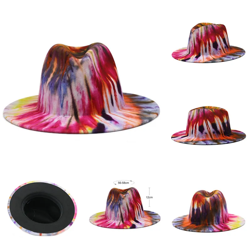 Ковбойская шляпа для Для женщин Весна Fedorat шляпа тай-дай Джаз Шапки мужские Кепки Винтаж Модные котелок из шерсти шляпы оптом 
Ковбойская шляпа для Для женщин Весна Fedorat шляпа тай-дай Джаз Шапки мужские Кепки Винтаж Модные котелок из шерсти шляпы оптом