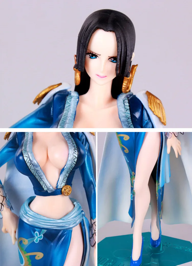 

24cm 2 Head P.O.P DX Red Blue Sexy Boa Hancock Action Figure One Piece Anime Model Toy Gift Decoration Collections