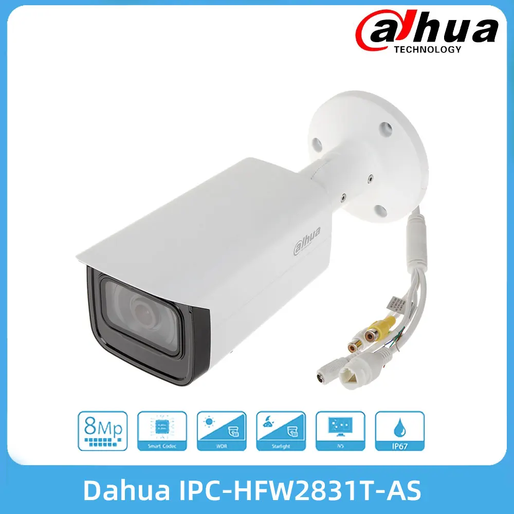 Dahua IPC-HFW2831T-AS-S2 8MP Lite IR фиксированная фокусная сетевая камера IP67 IK10 POE будильник H265 Micro SD карта 3,6 6 мм объектив
Dahua IPC-HFW2831T-AS-S2 8MP Lite IR фиксированная фокусная сетевая камера IP67 IK10 POE будильник H265 Micro SD карта 3,6 6 мм объектив