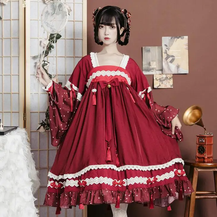 Koi Fish Original Design Chinese Hanfu Style Women's Lolita Dress Long Sleeve Princess Cute Girl Party
Koi Fish Original Design Chinese Hanfu Style Women's Lolita Dress Long Sleeve Princess Cute Girl Party