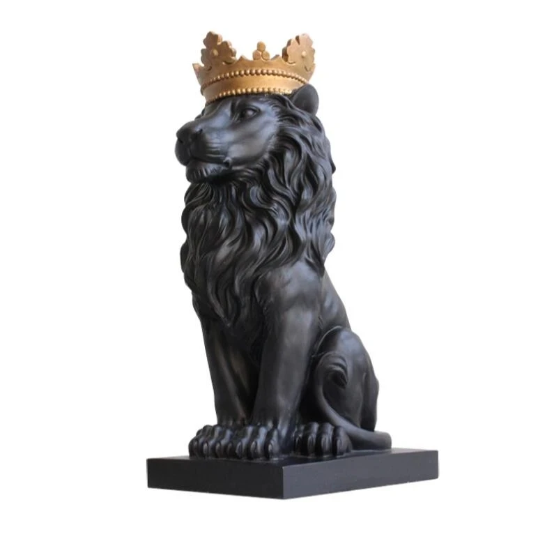 Black crown lion statue handicraft decorations christmas decorations for home sculpture escultura home decoration accessories
Black crown lion statue handicraft decorations christmas decorations for home sculpture escultura home decoration accessories